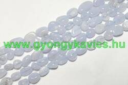  Kalcedon Ásványtörmelék Ásványgyöngy Gyöngyfüzér 6-12x5-8x3-8mm