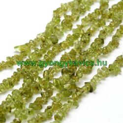  Peridot Ásványtörmelék Splitter Gyöngyfüzér 2-6mm ~84cm