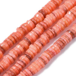  Púder Rózsaszín Kagyló Korong Heishi Gyöngy Gyöngyfüzér 5-6x1-2mm