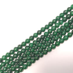  Zöld Jade (nem áttetsző) (2) Ásványgyöngy 6mm
