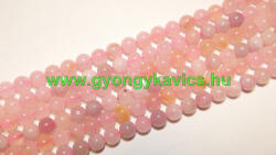  Rózsakvarc (színes) Ásványgyöngy 10mm