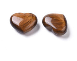 Tigrisszem Szív Ásvány Marokkő 24-25x29-30x13mm
