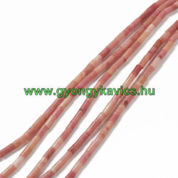  Rodonit Rodokrozit Oszlop Ásványgyöngy 4-6x2-3mm