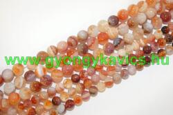 Vörös Sardonyx Achát Ásványgyöngy 6mm