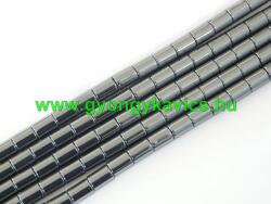 Hematit Henger Oszlop Ásványgyöngy 8x4mm