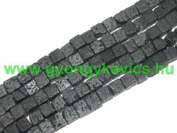  Kocka Lávakő Ásványgyöngy Gyöngyfüzér 4x4mm