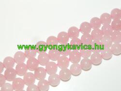 Rózsakvarc Ásványgyöngy Gyöngyfüzér 8mm