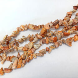  Narancssárga Tengeri Jáspis Regalit Ásványtörmelék Splitter Ásványgyöngy Gyöngyfüzér 6-10x5-8x4-6mm