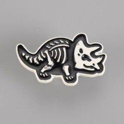  Triceratops (8) Dínó Dinoszaurusz Tűzzománc Brosstű Bross Kitűző 16x26mm