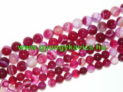  Rózsaszín Achát Ásványgyöngy 4mm