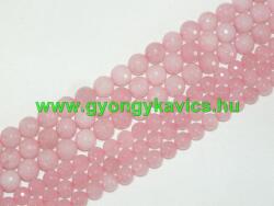  Fazettált Rózsaszín Pink Jade (Kőzetmaradványos) Ásványgyöngy 6mm