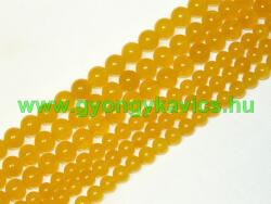  Világos Narancssárga Jade Ásványgyöngy 10mm