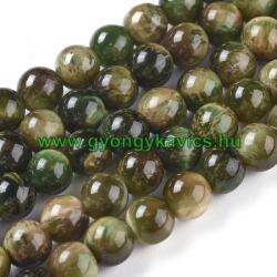  Zöld Tigrisszem (2) Ásványgyöngy 10mm