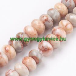 Hálókő Korong Ásványgyöngy 6x4mm