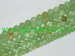 Zöld Jade (színes) Ásványgyöngy 6mm