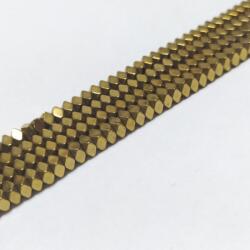 Arany Hematit Kocka Csavaranya Ásványgyöngy Gyöngyfüzér 2x2mm
