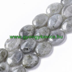  Ovális Labradorit Ásványgyöngy Gyöngyfüzér 18x13x6mm