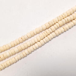  Fehér Kókusz Fagyöngy Korong Gyöngyfüzér 5-6x2-4mm