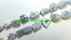Kalcedon Ásványgyöngy Gyöngyfüzér 23-42x14-28mm