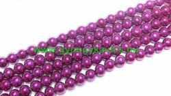  Magenta Rózsaszin Hematit Ásványgyöngy 6mm