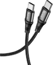 hoco. X50 USB-C apa - USB-C apa Adat és töltő kábel - Fekete (1m) (X50_TYPE-C_100_B)