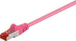 Goobay S/FTP CAT6 Patch kábel 2m - Magenta (95495)