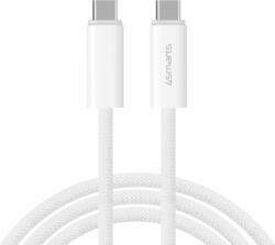 4smarts PremiumCord USB Type-C apa - USB Type-C apa Adat és töltő kábel - Fehér (1.5m) (4S540959)