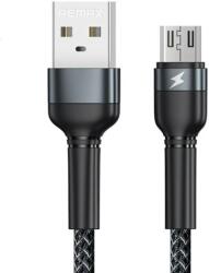 REMAX Jany Alloy Series RC-124M USB-A apa - Micro USB apa 2.0 Adat és töltőkábel - Fekete (1m) (RC-124M BLACK)