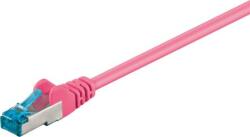 Goobay S/FTP CAT6a Patch kábel 7.5m - Magenta (93850)