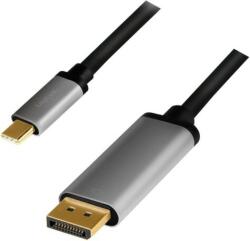 LogiLink CUA0100 USB-C 3.2 Gen1 - DisplayPort 1.2 Kábel 1.8m - Fekete (CUA0100)