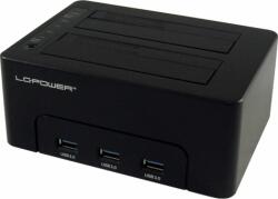 LC-Power LC-DOCK-U3-HUB HDD Dokkoló és klónozó állomás (USB 3.0 - SATA) (LC-DOCK-U3-HUB)