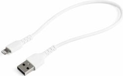 StarTech USB apa - Lightning apa iPhone töltőkábel 0.3m - Fehér (RUSBLTMM30CMW)