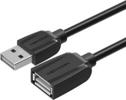 Vention VAS-A44-B150 USB Type-A apa - USB Type-A anya 2.0 Hosszabító kábel - Fekete (1.5m) (VAS-A44-B150)