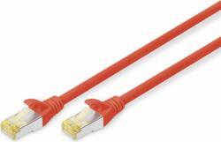 ASSMANN S/FTP CAT6a Patch kábel 0.25m - Piros (DK-1644-A-0025/R)