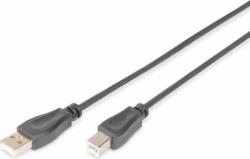 ASSMANN USB-A 2.0 apa - Mini USB-B apa kábel 0, 5m - Fekete (AK-300105-005-S)