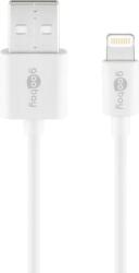 Goobay 72907 Lightning USB-A apa - Lightning apa 2.0 Adat és töltőkábel - Fehér (72907)