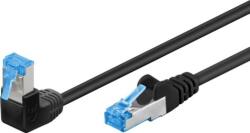 Goobay S/FTP CAT6a 90° Derékszögű patch kábel 0.5m - Fekete (51556)