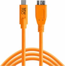 Tether Tools USB-C apa - MicroUSB-B apa 3.0 Adat és töltő kábel - Narancssárga (4.6m) (CUC3315-ORG)