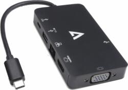 V7 USB 3.2 Type-C apa - VGA HDMI RJ45 USB USB-C anya adapter (V7UC-U3CRJ45HDVG-BLK)