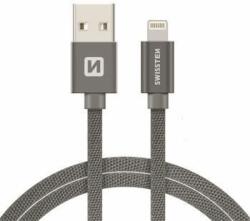 SWISSTEN 71523302 USB-A apa - Lightning apa 2.0 iPhone töltőkábel - Szürke (2m) (71523302)