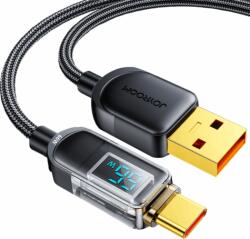 JOYROOM S-AC066A4 USB-A apa - USB-C apa2.0 Adat és töltő kábel - Fekete (1.2m) (S AC066A4)