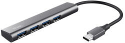 Trust USB Hub - Halyx (USB-C; 4port USB3.2; aluminium) - tobuy