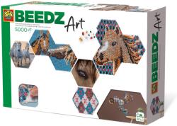 SES Creative Set margele de calcat Beedz Art - Cai cu placi hexagonale (06023)