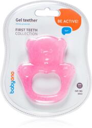 BabyOno Be Active Gel Teether jucărie pentru dentiție Pink Bear 1 buc