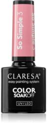 Claresa SoakOff UV/LED Color So Simple géles körömlakk árnyalat SO SIMPLE 3 5 g