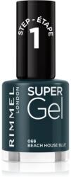 Rimmel Super Gel gel de unghii fara utilizarea UV sau lampa LED culoare 068 Beach House Blue 12 ml