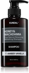 KUNDAL Honey & Macadamia Amber Vanilla sampon natural pentru păr uscat și deteriorat 500 ml