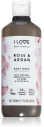 I Love Cosmetics I love. . . Naturals Rose & Argan gel de dus imbatator cu aromă de trandafiri 500 ml