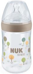 Nuk Шише със силиконов биберон NUK for Nature - 260 ml, размер M, Бежово (10742003) - ozone