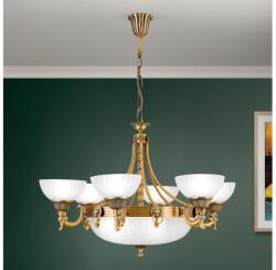 Orion Lustră pe lanț Orion LU 1689/6+3 ROCCA 9xE27/60W/230V d. 75 cm bronz/alb (OR0139)